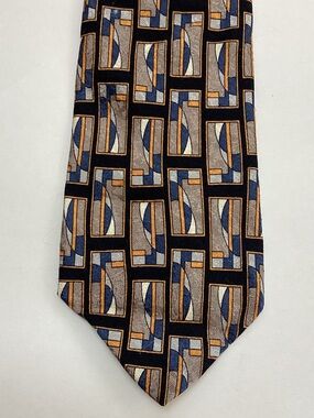 CC Hughes 100% Silk Made In Italy Neck Tie Abstract Nautical Sailboat Geometric
